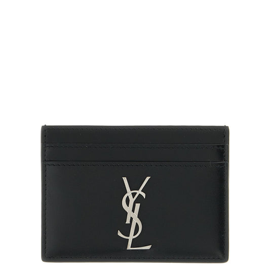 Saint Laurent Black Calfskin Cardholder