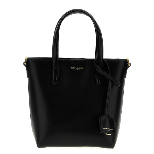 Saint Laurent Black Calfskin Tote Bag