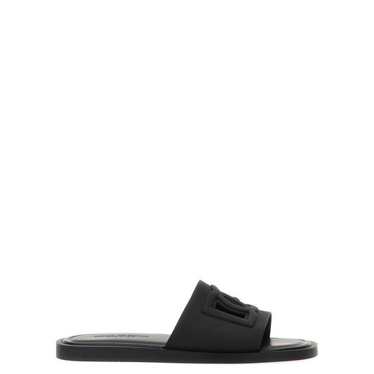 Dolce & Gabbana Black Polyethylene Slides