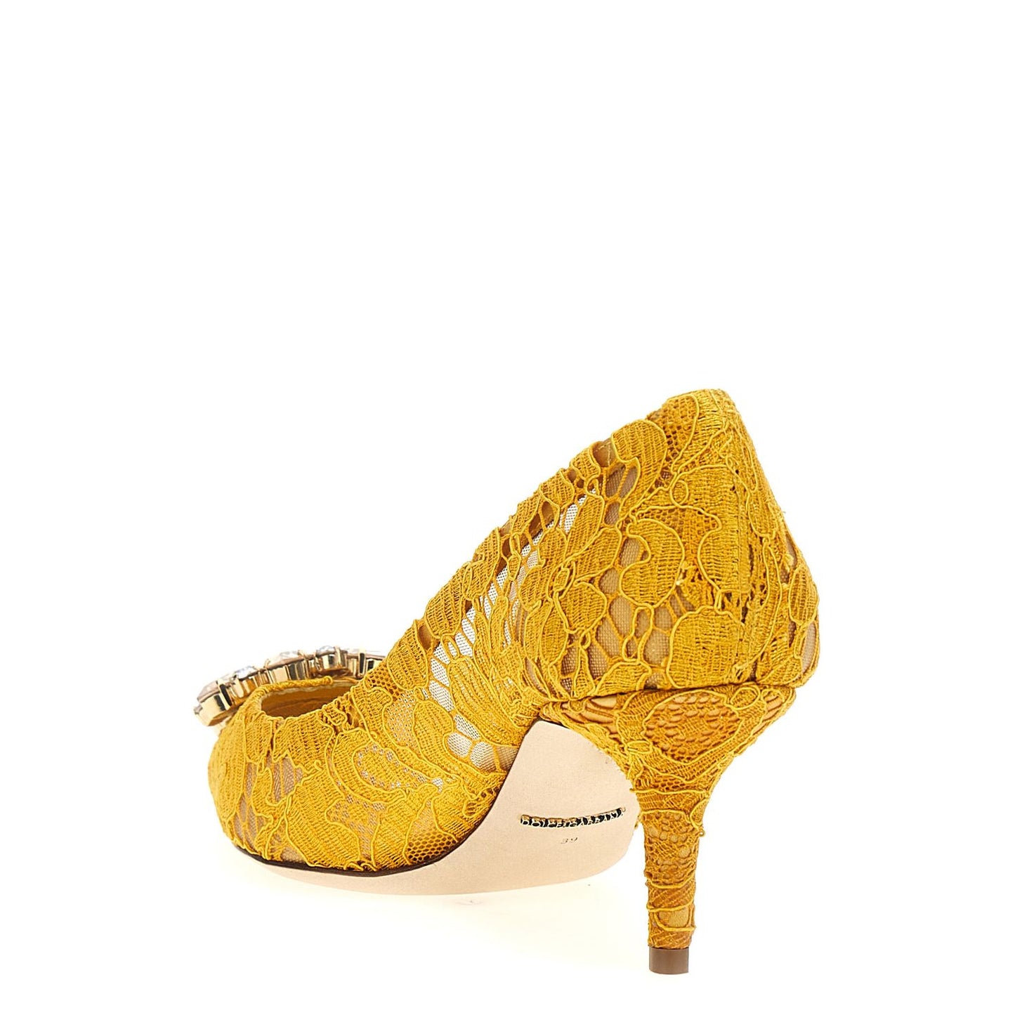 Dolce & Gabbana Bicolor Viscose Mid Heel Pumps