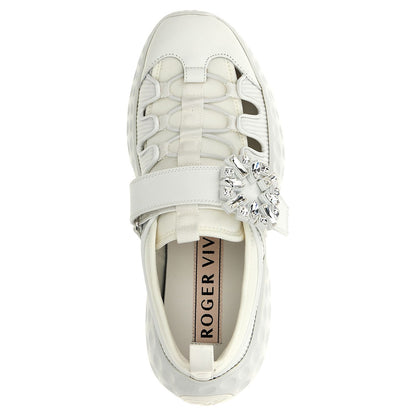 Roger Vivier White Polyamide Athletic Sneakers