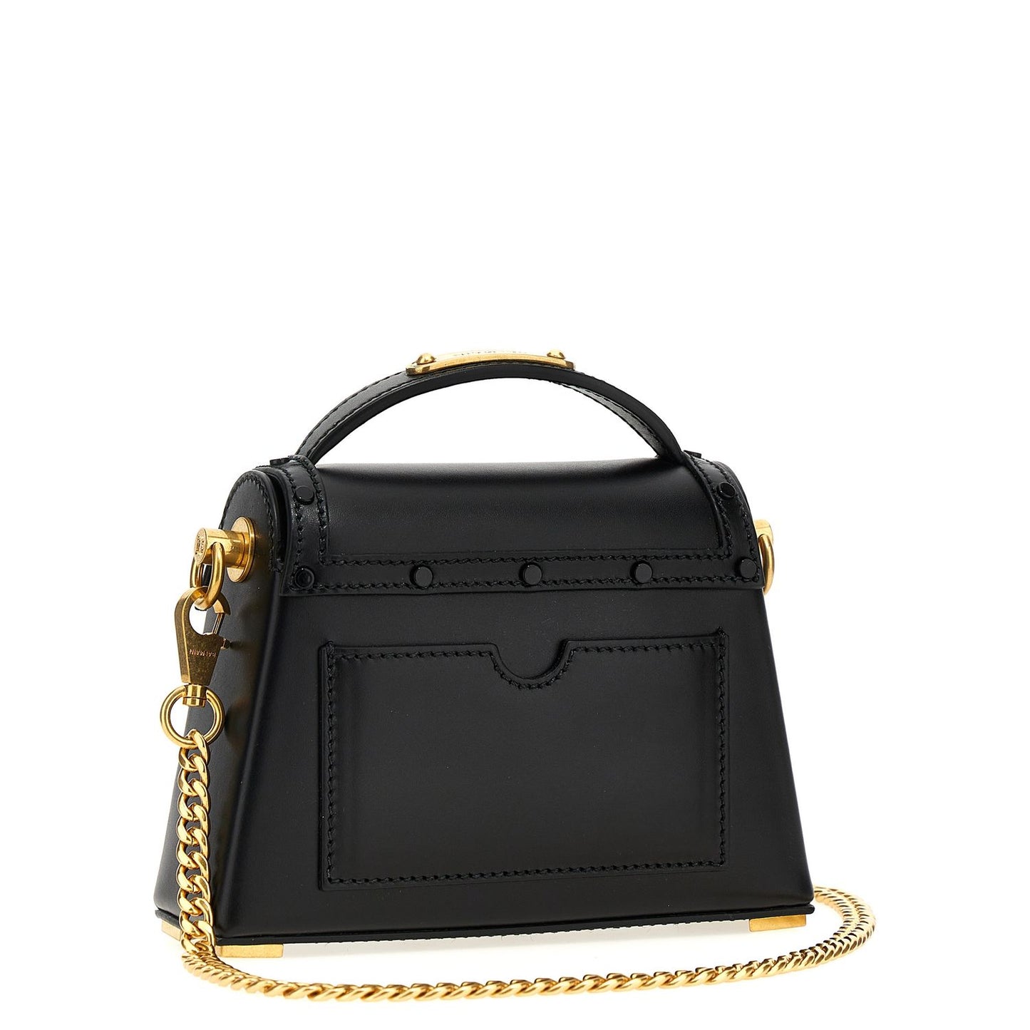 Balmain Black Calfskin Handbag