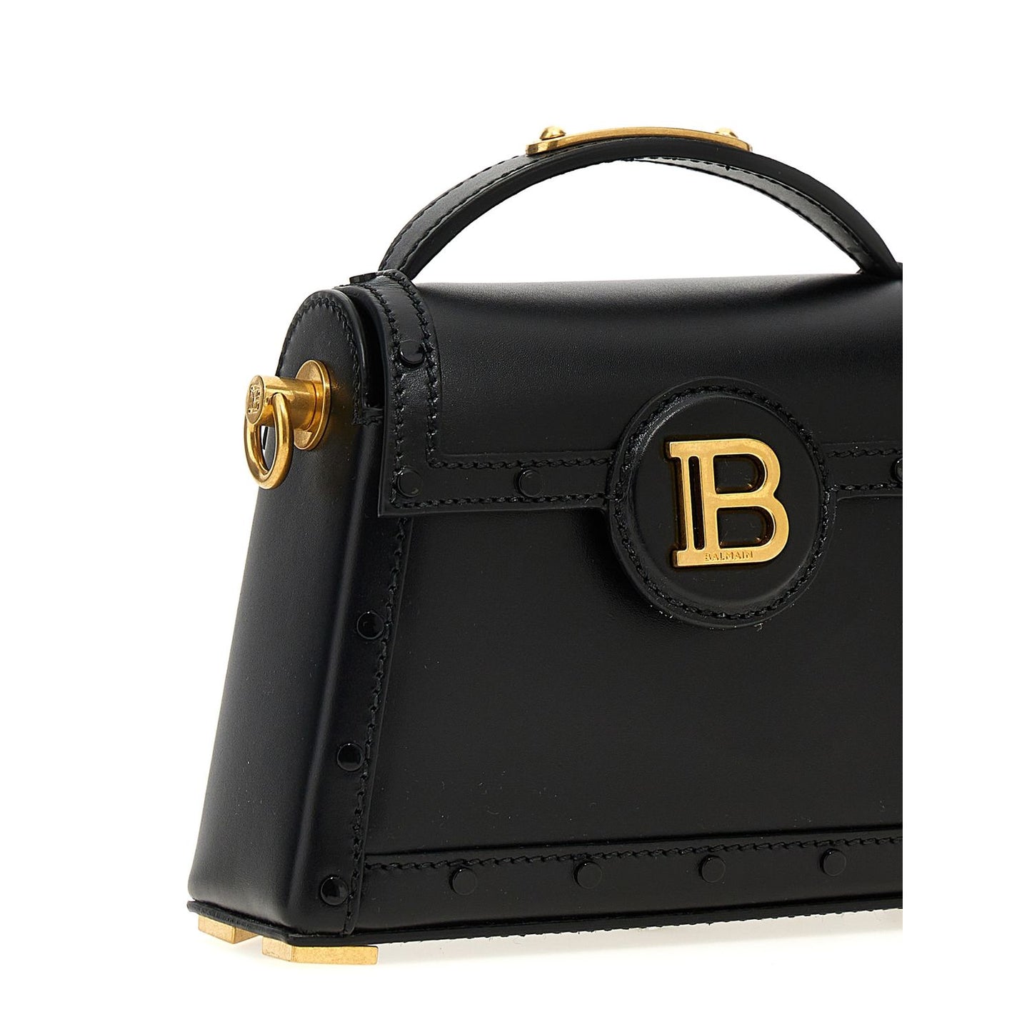Balmain Black Calfskin Handbag