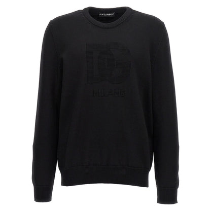 Dolce & Gabbana Black Virgin Wool Cardigan