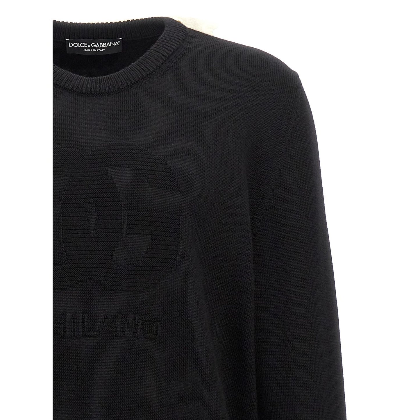 Dolce & Gabbana Black Virgin Wool Cardigan
