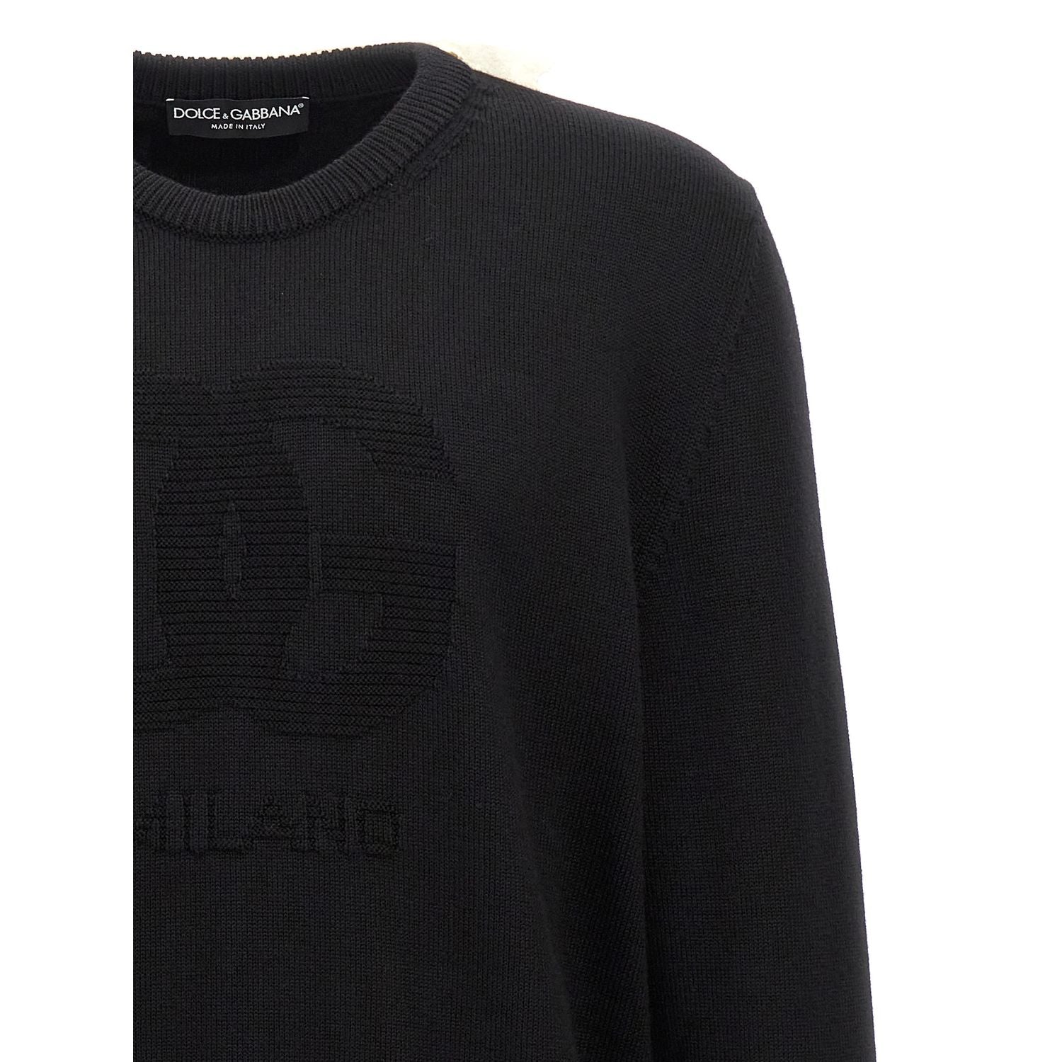 Dolce & Gabbana Black Virgin Wool Cardigan