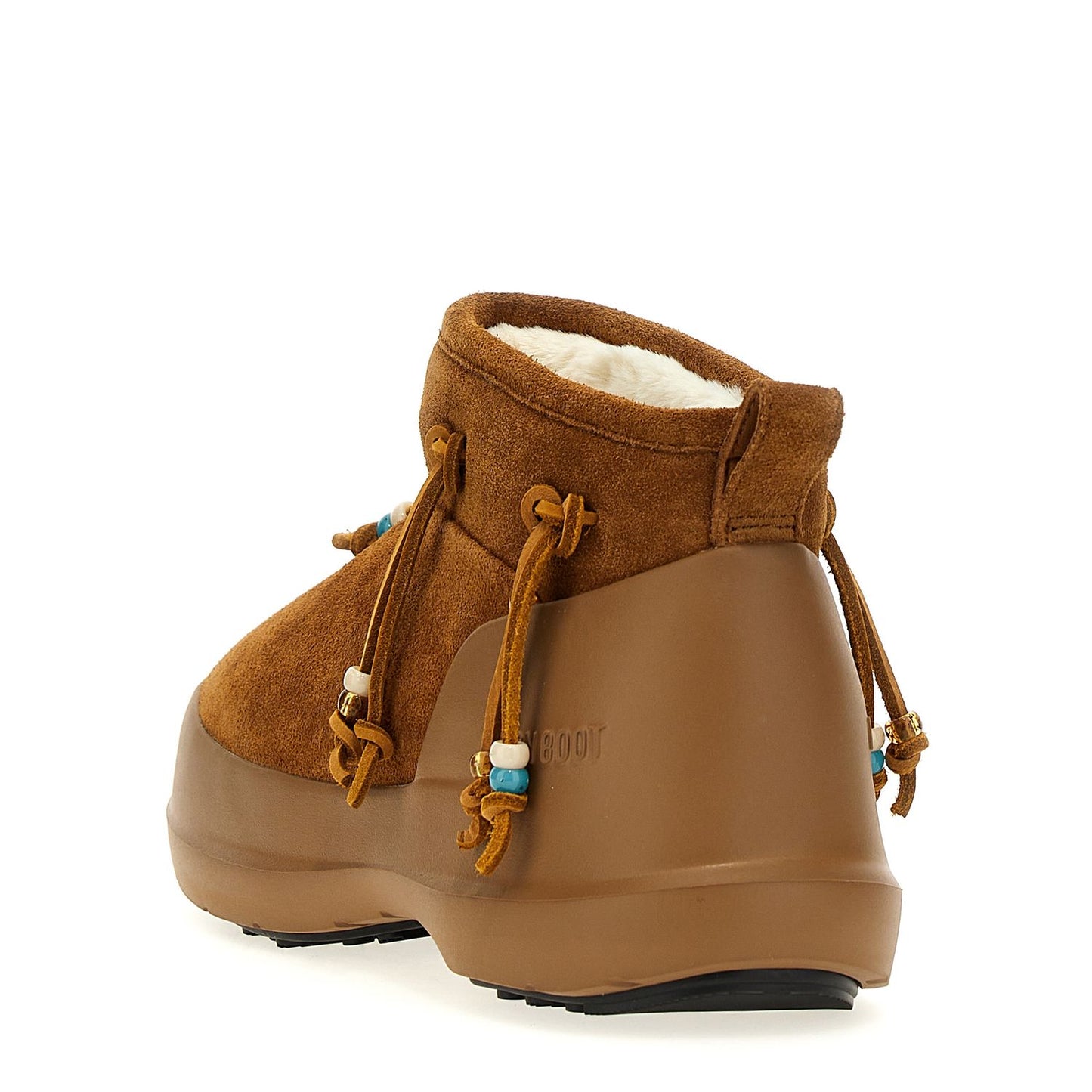 Moon Boot Brown Suede Leather Flat Boots