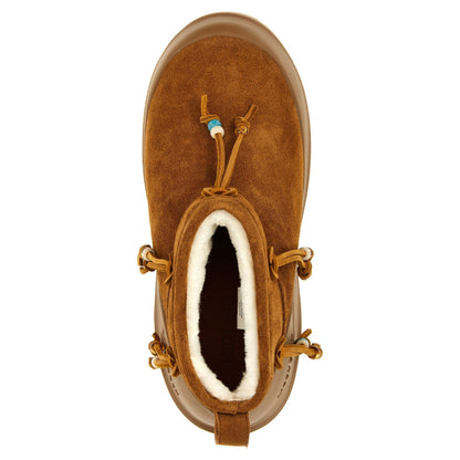 Moon Boot Brown Suede Leather Flat Boots