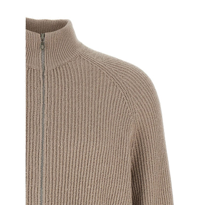 Brunello Cucinelli Beige Cotton Cardigan