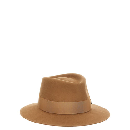 Maison Michel Brown Wool Fedora