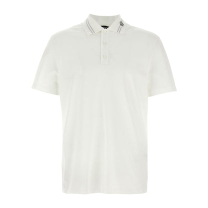 Versace White Cotton Polo Shirt