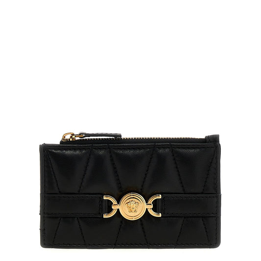 Versace Black Lamb Leather Cardholder