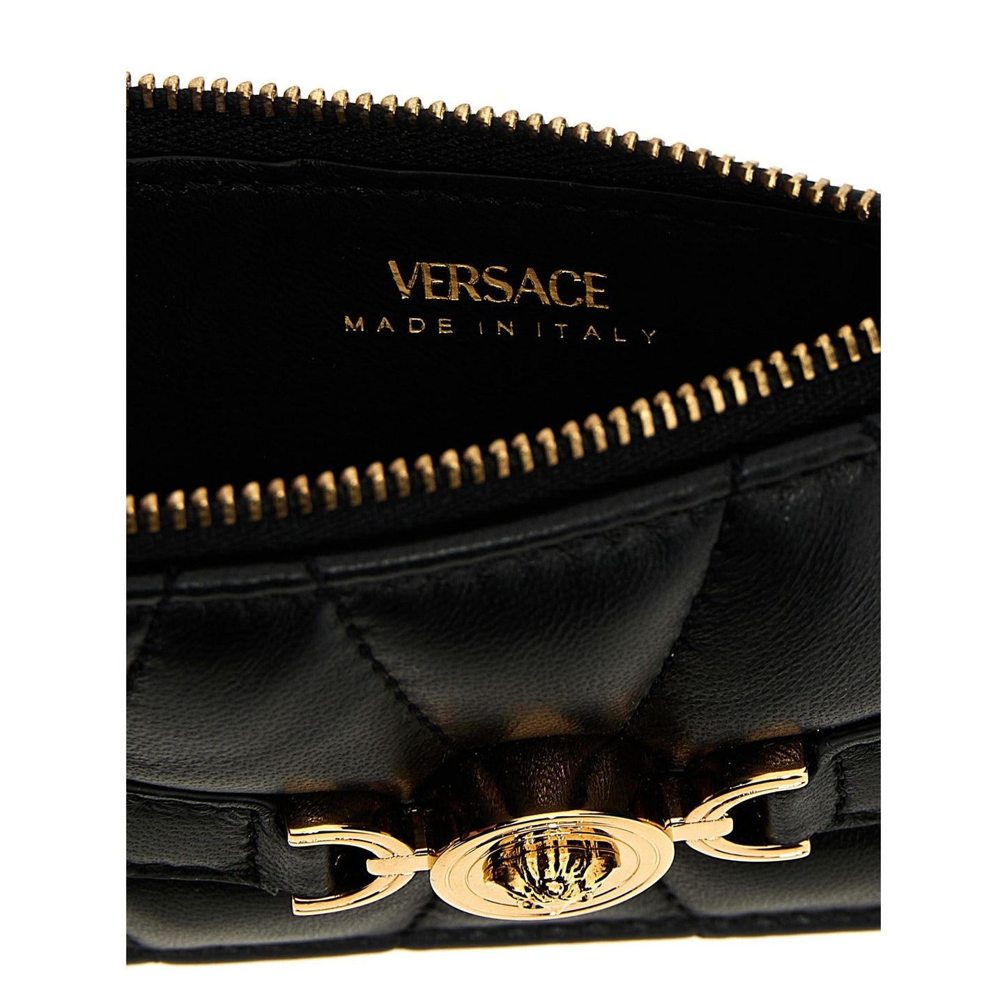 Versace Black Lamb Leather Cardholder