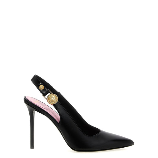 Balmain Black Calfskin High Heel Pumps