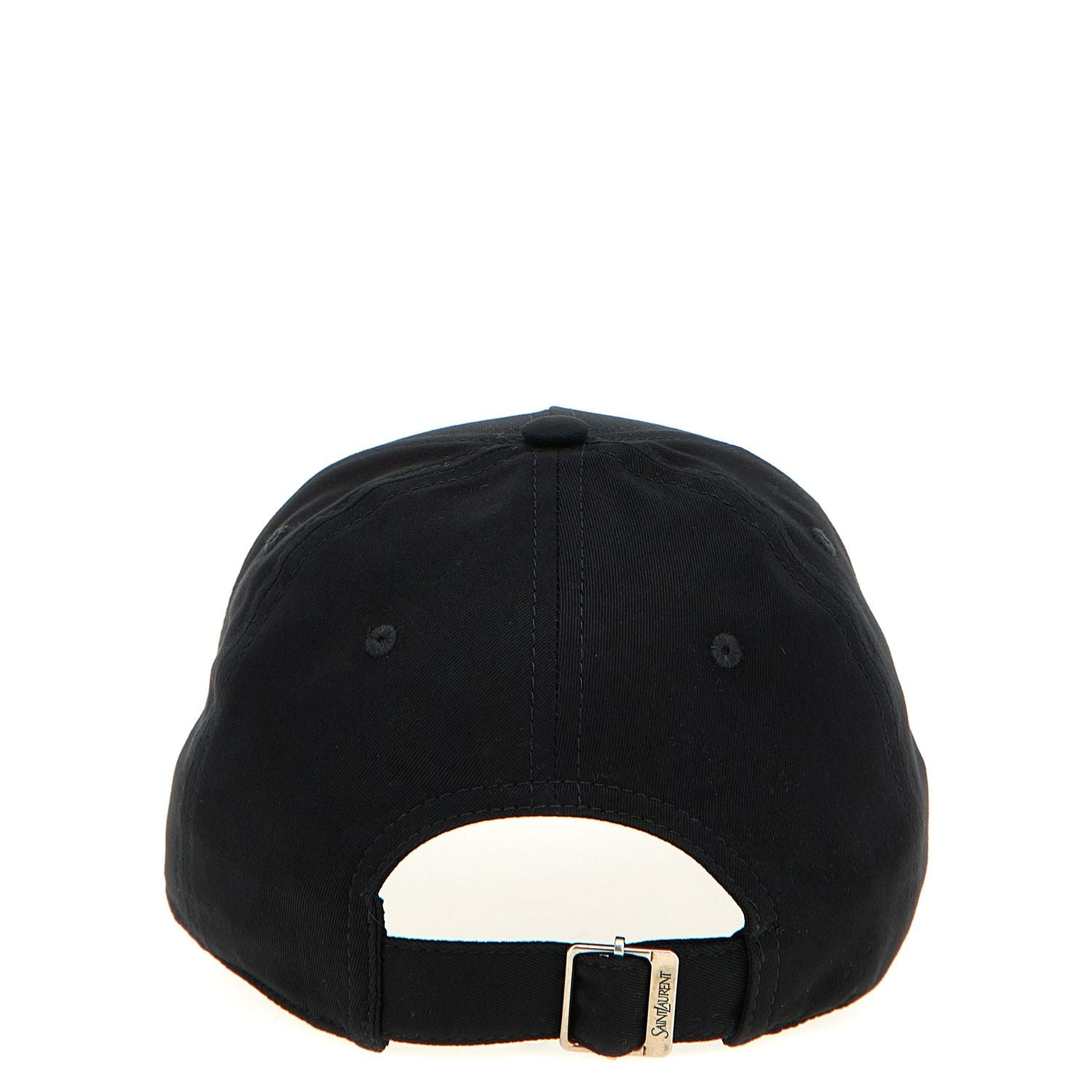 Saint Laurent Black Cotton Cap (Baseball Hat)