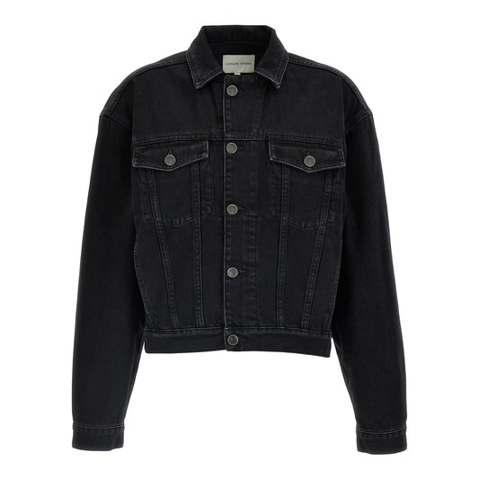 Loulou De Saison Black Organic Cotton Denim Jacket
