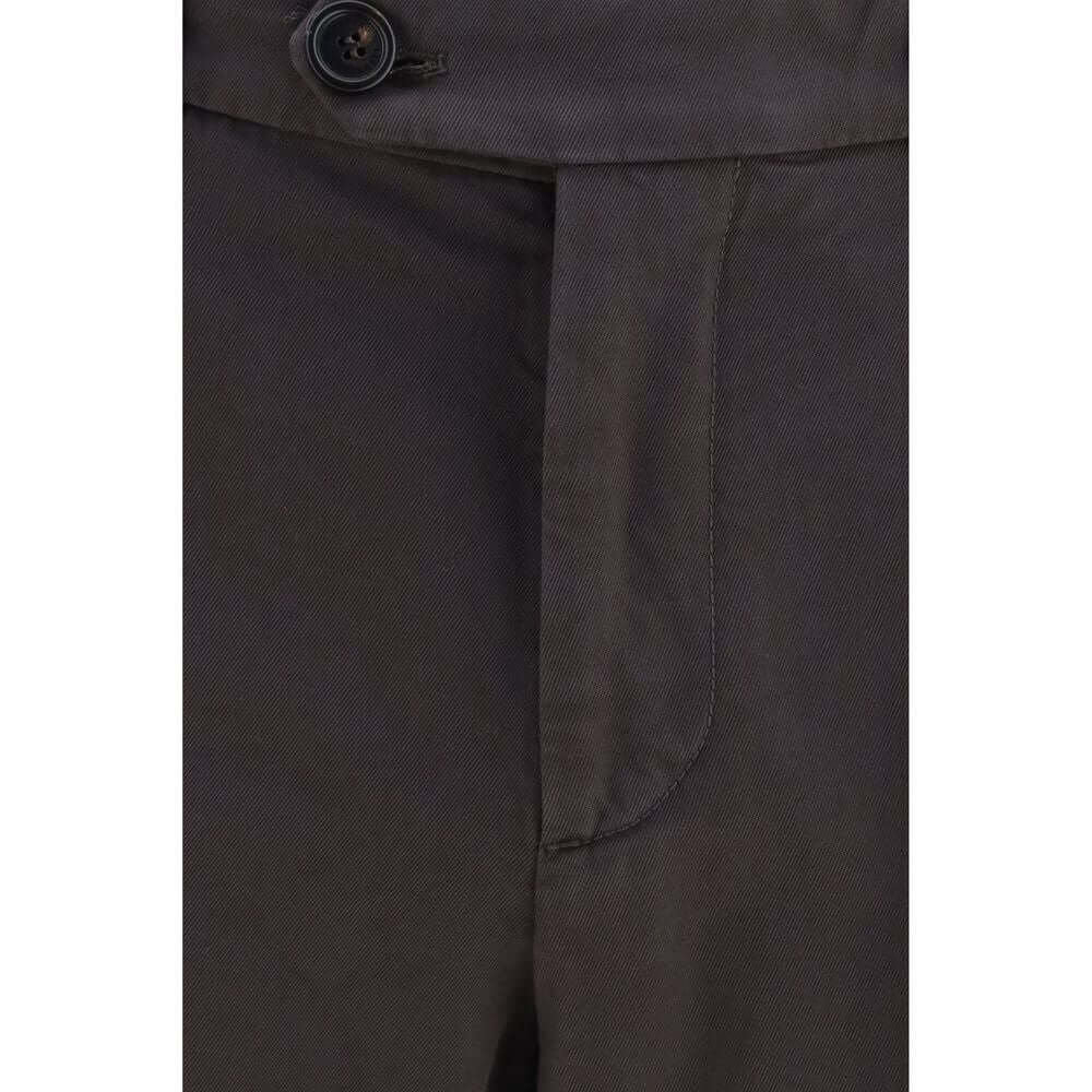 Brunello Cucinelli Brown Cotton Casual Pants