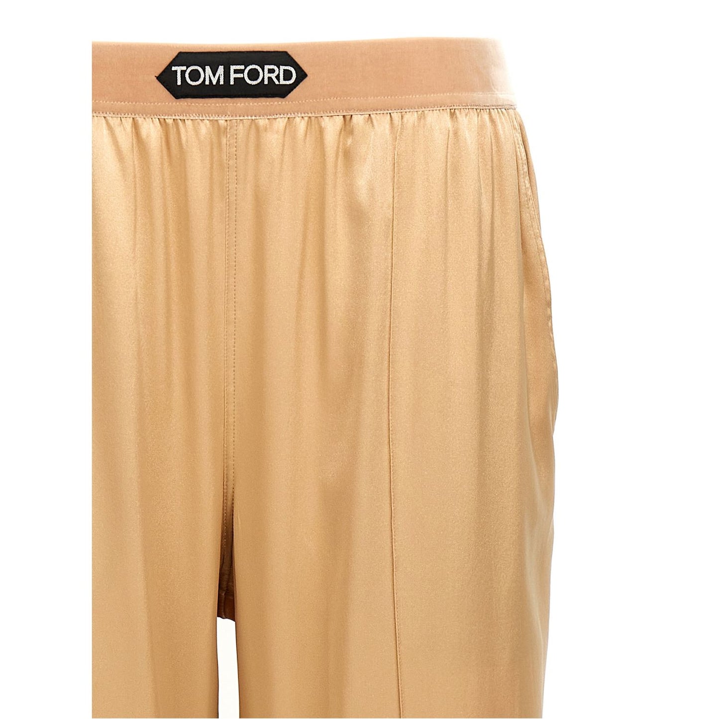 Tom Ford Beige Silk Casual Pants