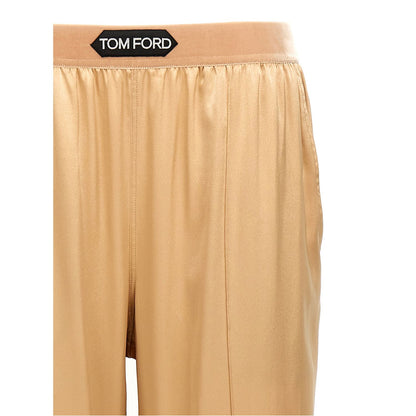 Tom Ford Beige Silk Casual Pants