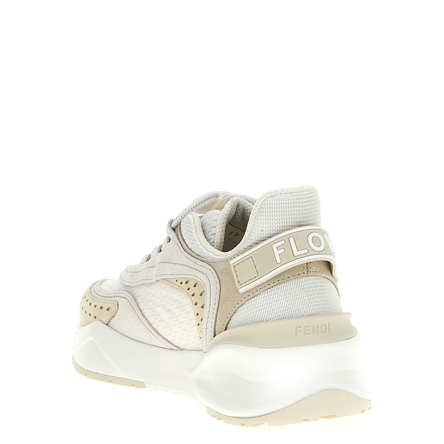 Fendi White Polyester Athletic Sneakers