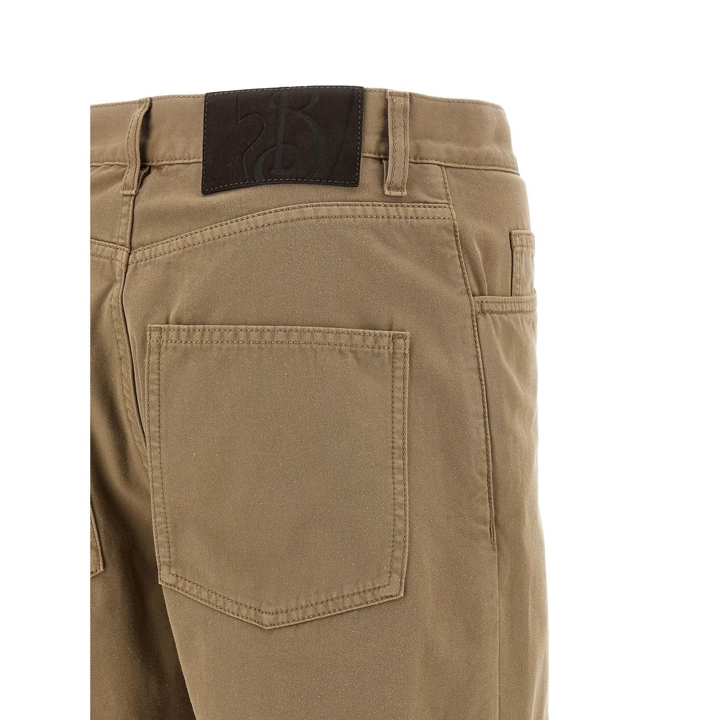 Burberry Beige Cotton Casual Pants