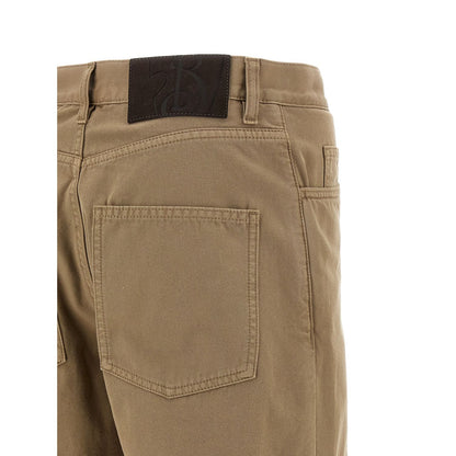 Burberry Beige Cotton Casual Pants