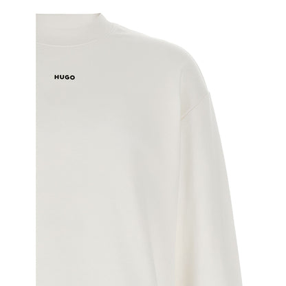Hugo Boss White Cotton Sweatshirt
