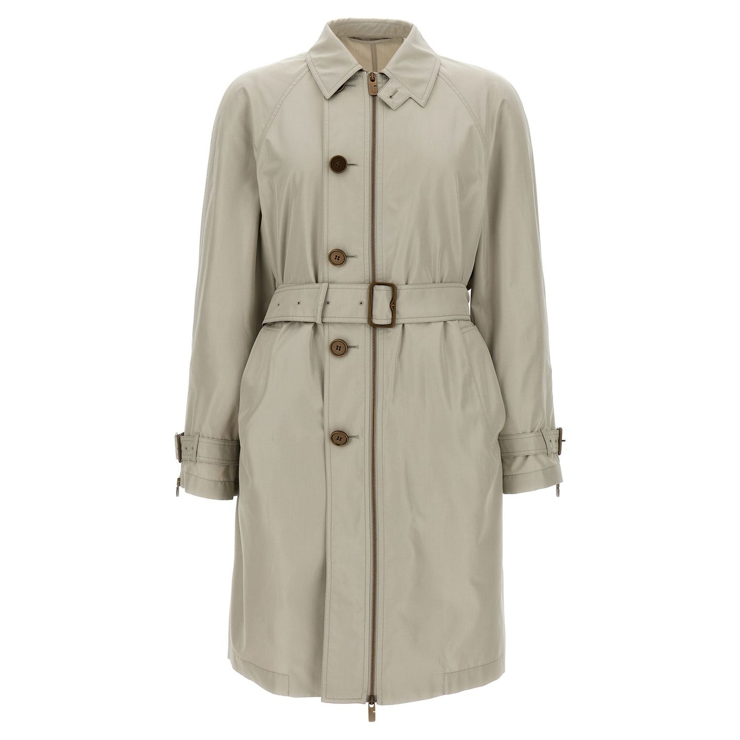 Burberry Gray Satin Coat