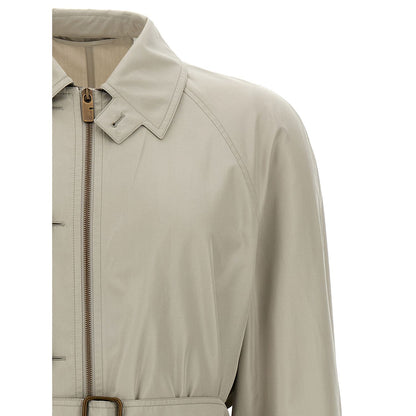 Burberry Gray Satin Coat