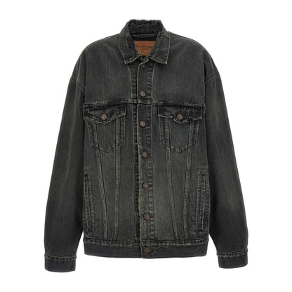 Balenciaga Gray Cotton Denim Jacket