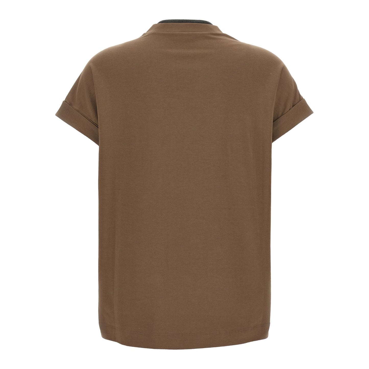 Brunello Cucinelli Brown Cotton T-Shirt