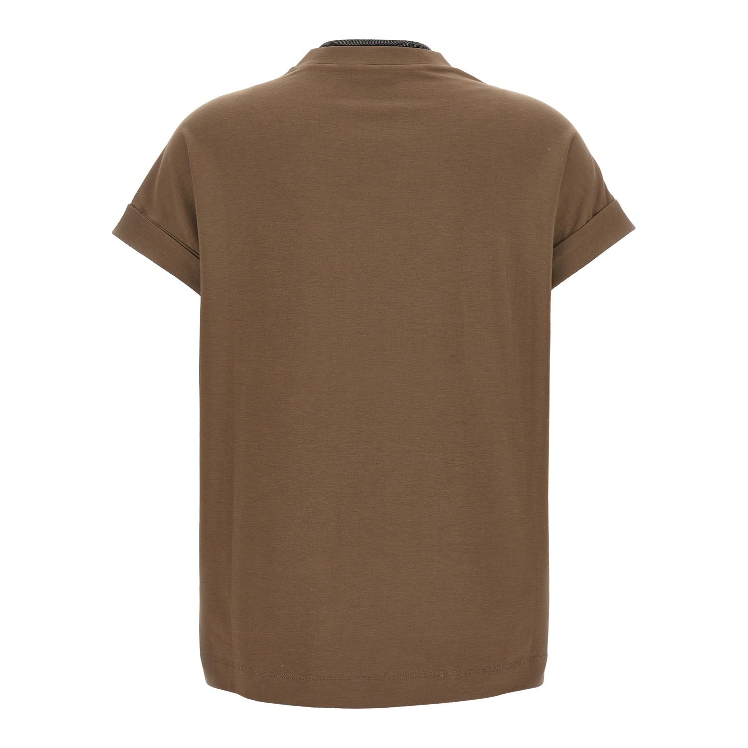 Brunello Cucinelli Brown Cotton T-Shirt