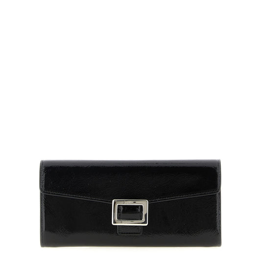 Roger Vivier Black Calfskin Cardholder