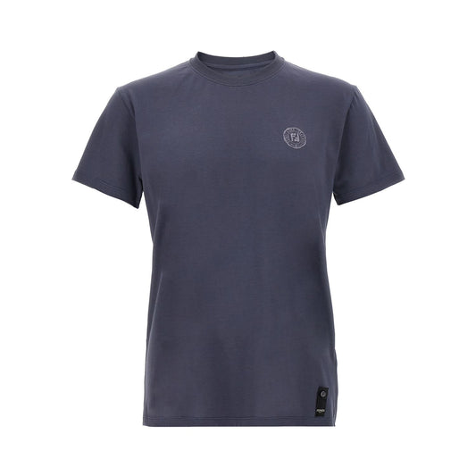 Fendi Blue Cotton T-Shirt