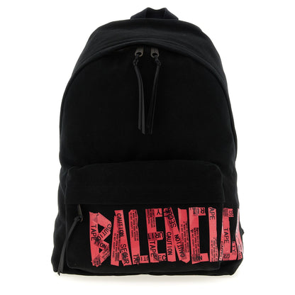 Balenciaga Black Cotton Backpack
