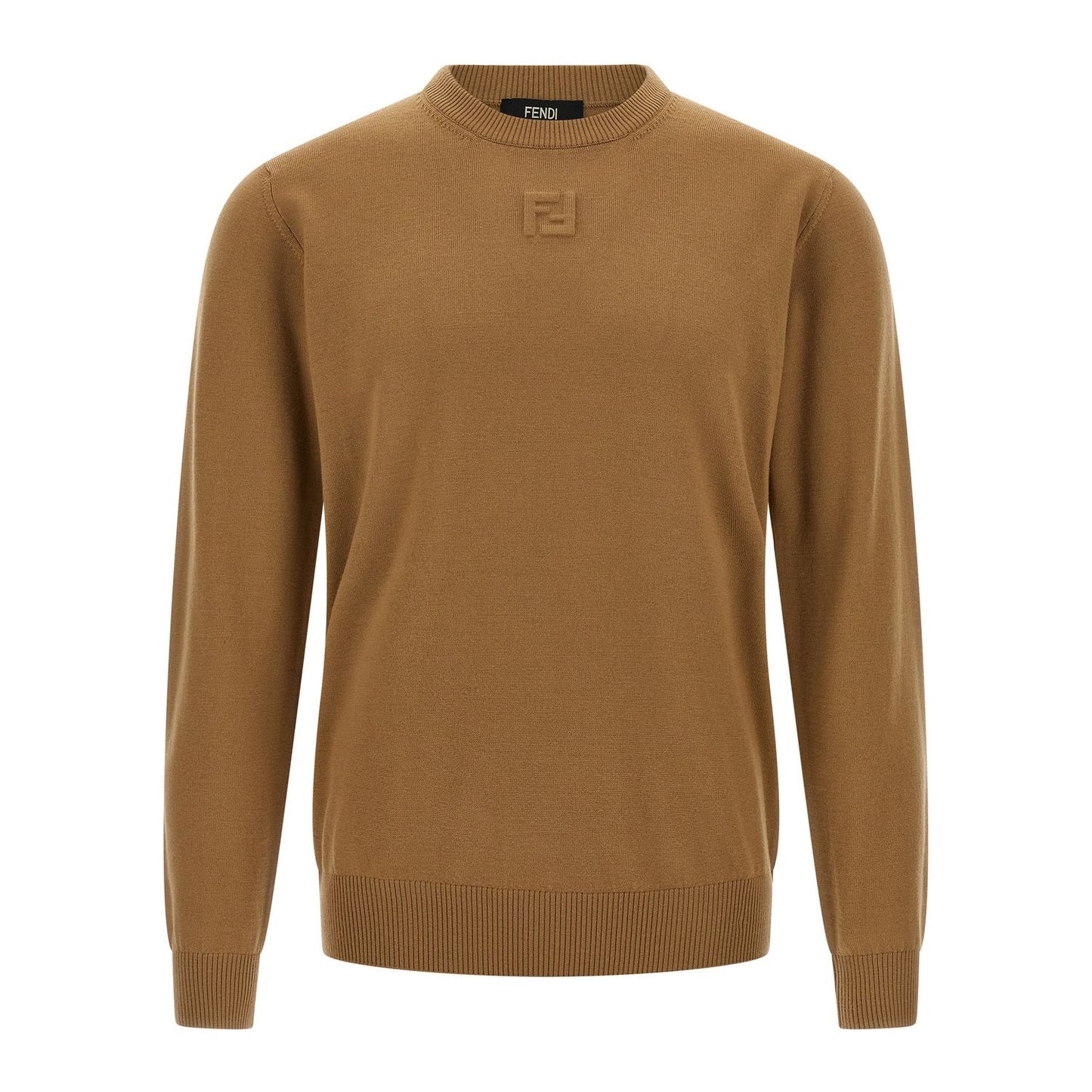 Fendi Beige Virgin Wool Cardigan