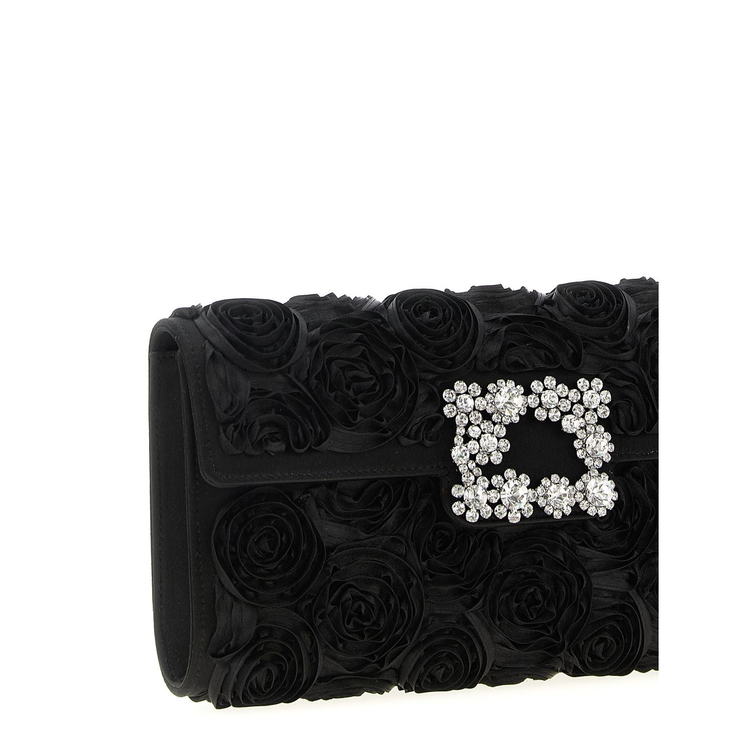 Roger Vivier Black Viscose Clutch Bag