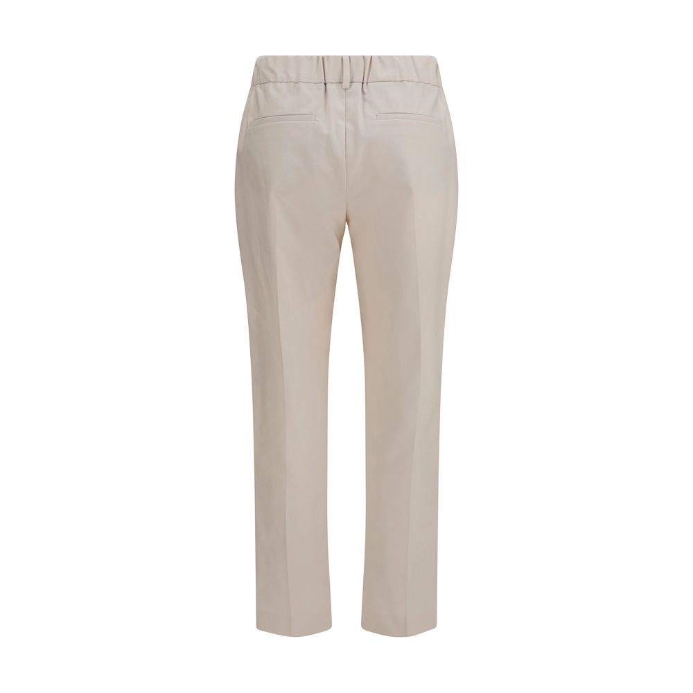 Brunello Cucinelli Beige Cotton Casual Pants