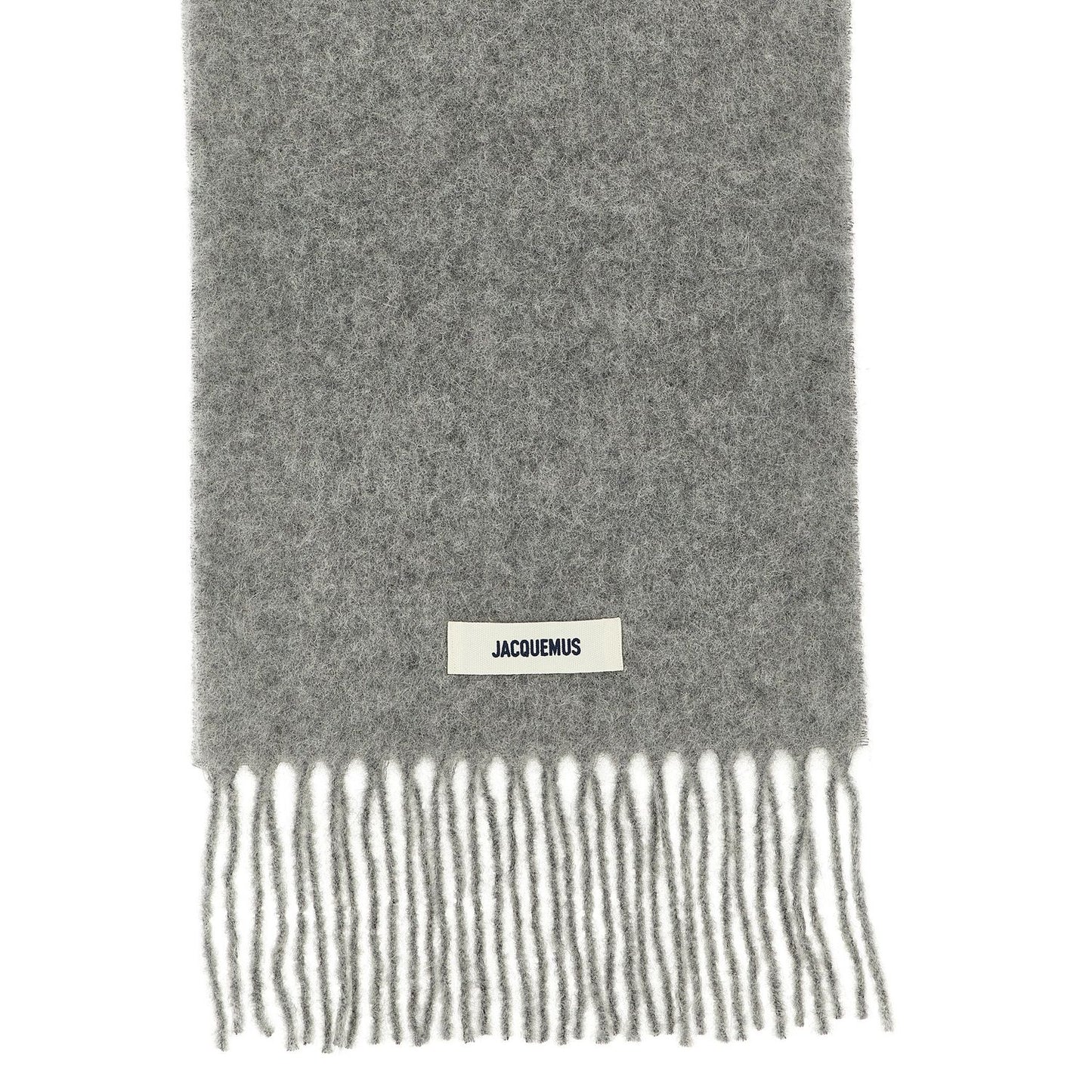 Jacquemus Gray Alpaca Leather Foulard