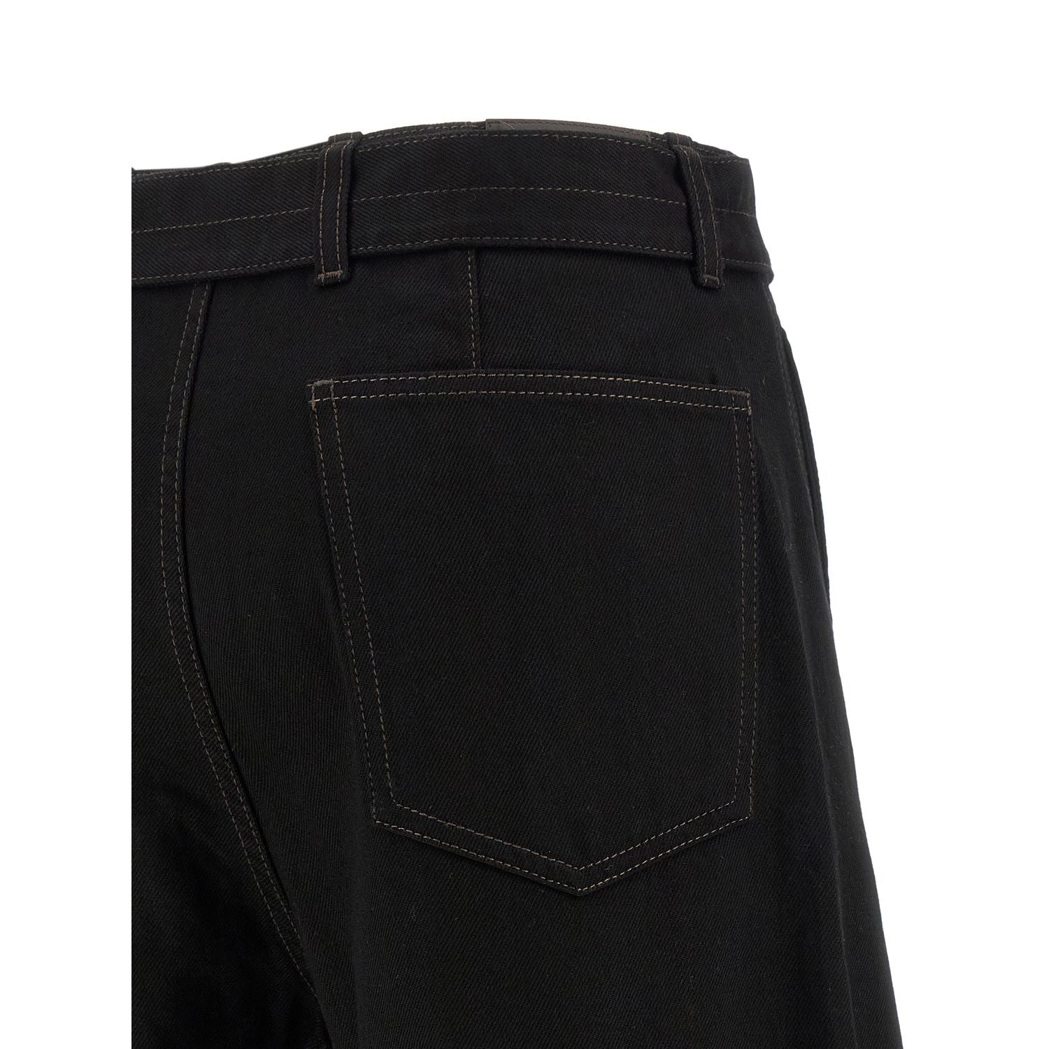 Lemaire Black Cotton Jeans Denim
