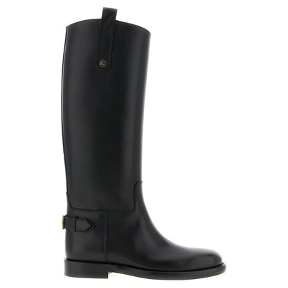 Burberry Black Calfskin Over The Knee