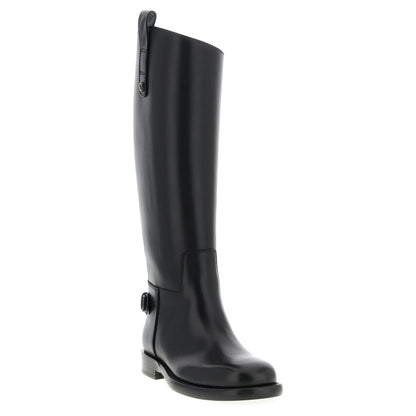 Burberry Black Calfskin Over The Knee