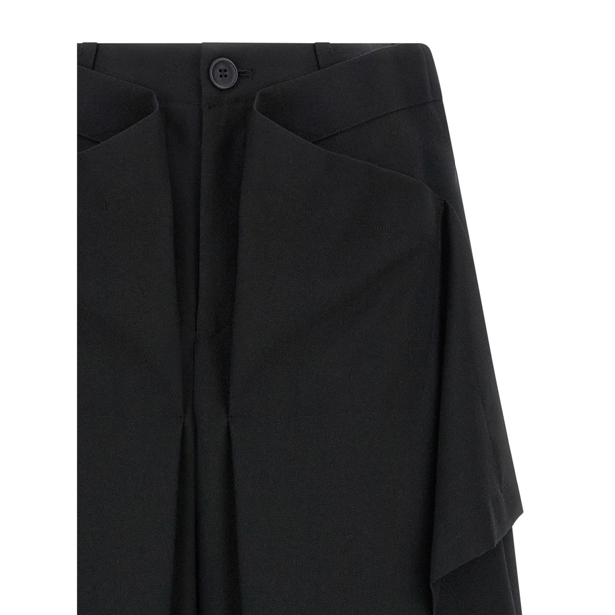 Issey Miyake Black Wool Casual Pants