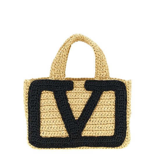 Valentino Garavani Black Viscose Tote Bag