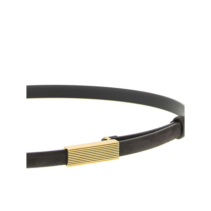Khaite Brown Calfskin Regular Belt