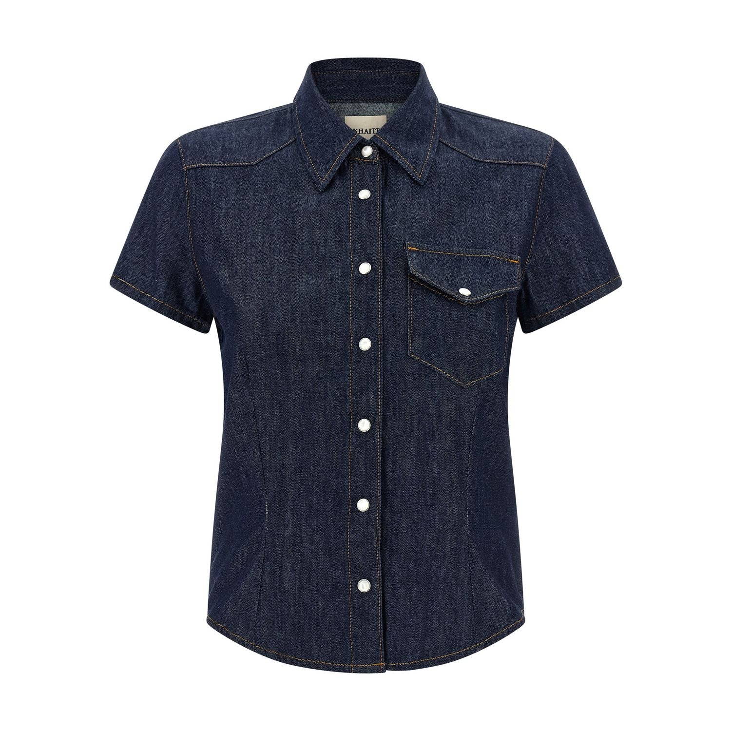 Khaite Blue Cotton Blouse
