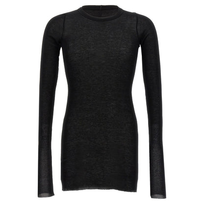 Rick Owens Black Viscose T-Shirt