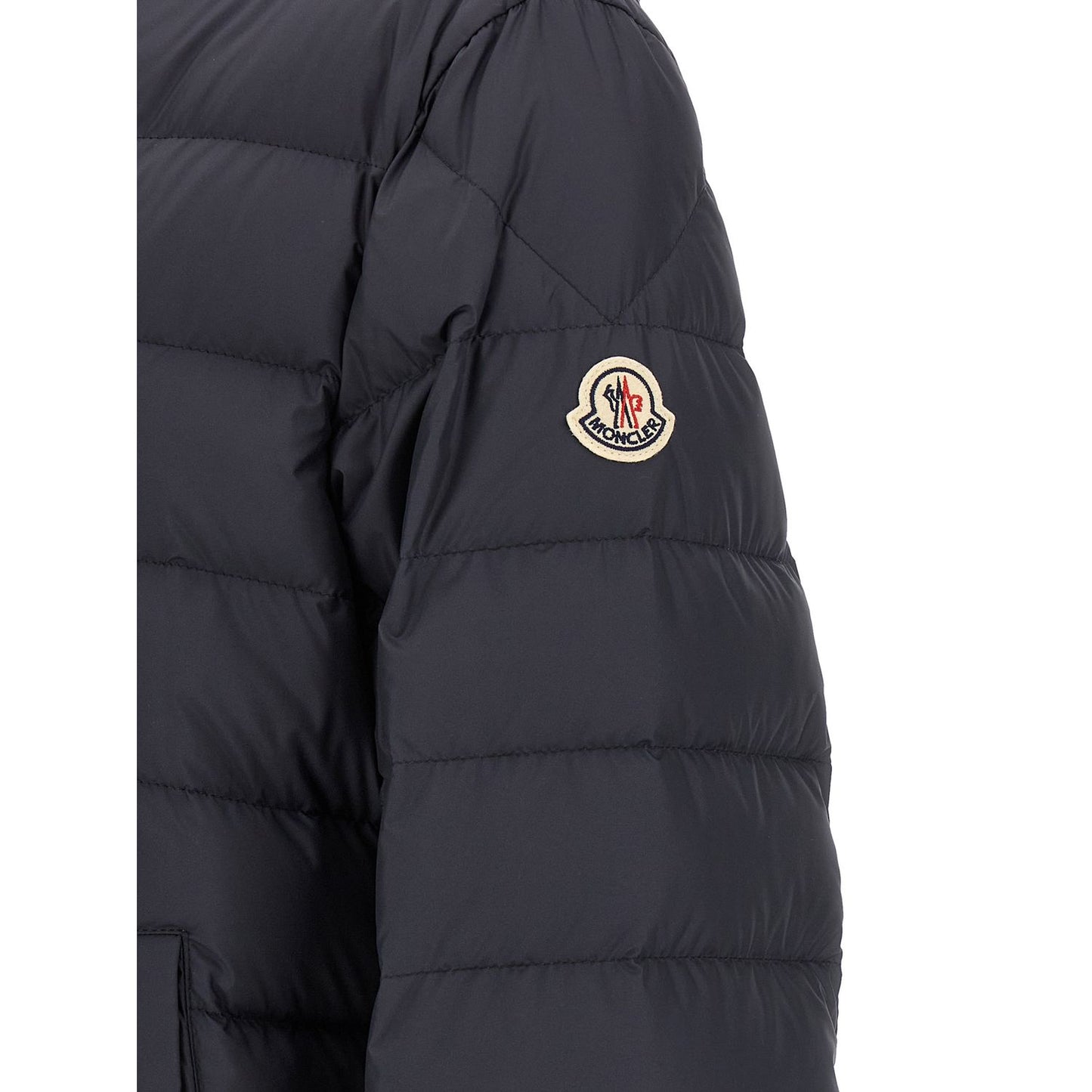 Moncler Blue Polyester Full-Length Jacket