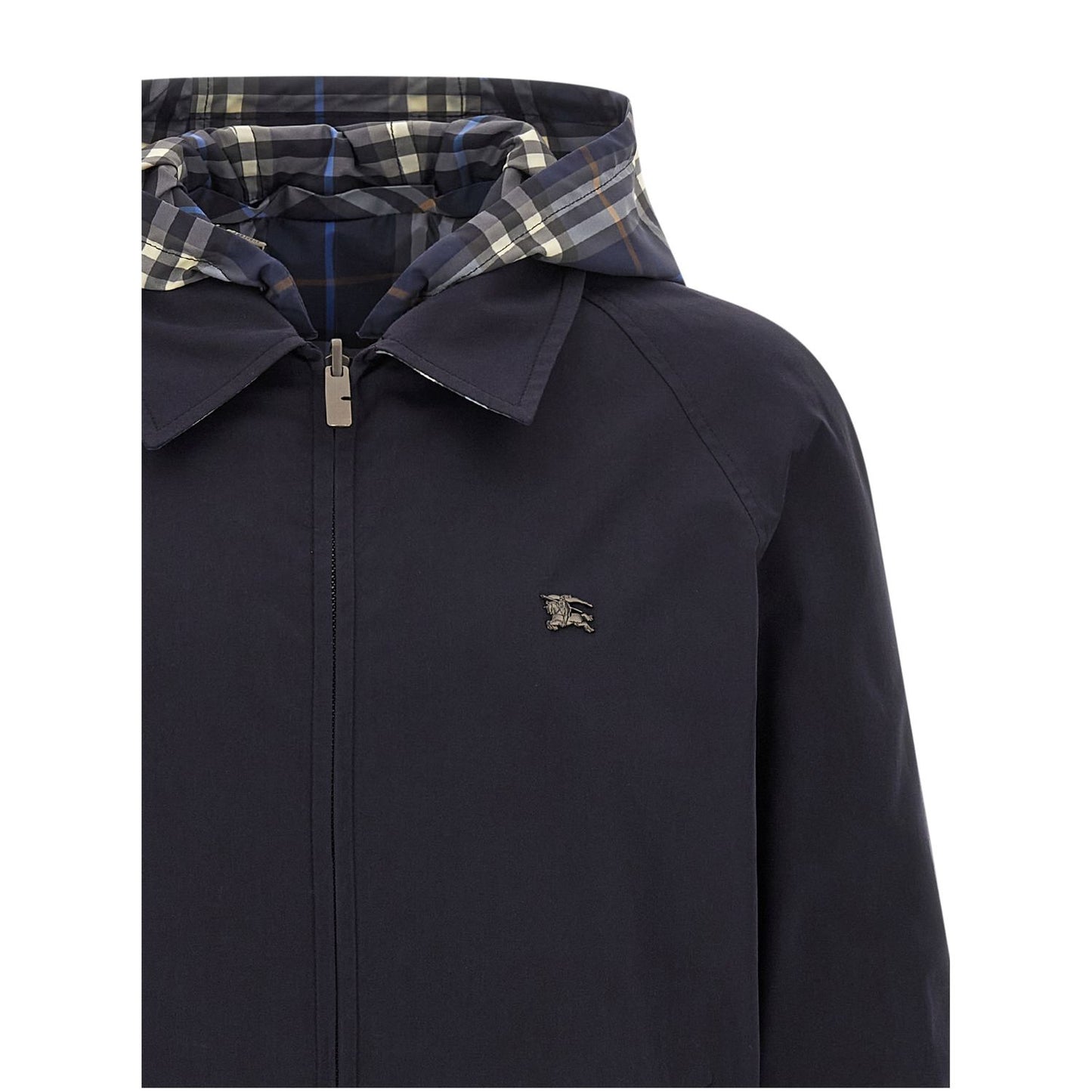 Burberry Blue Cotton Full-Length Jacket