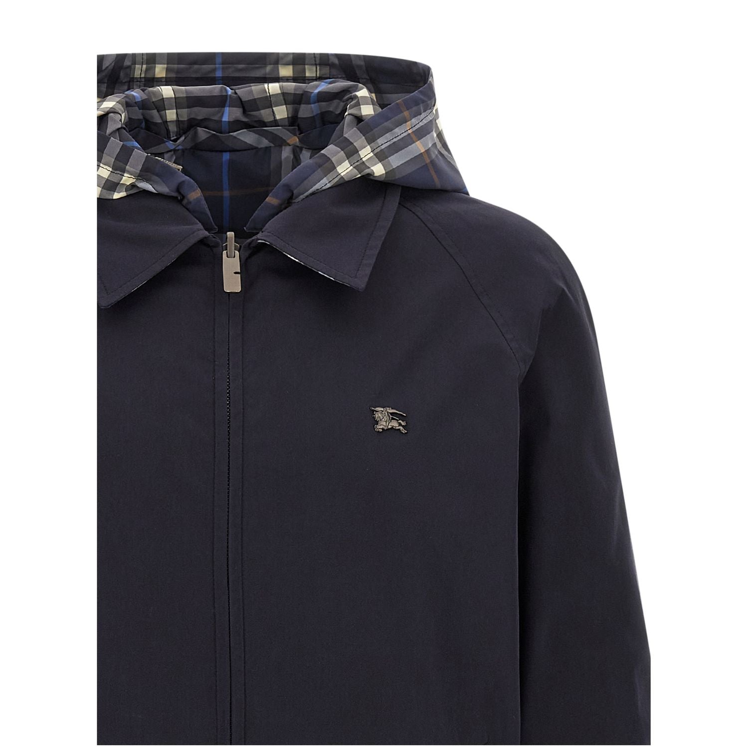 Burberry Blue Cotton Full-Length Jacket